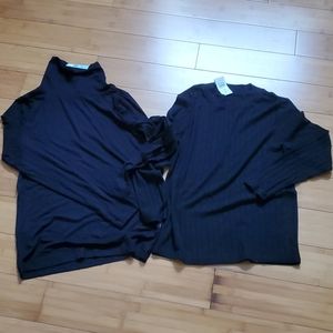 Loft long sleeve black tops - xsp and xs